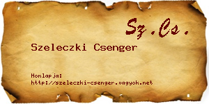 Szeleczki Csenger névjegykártya
